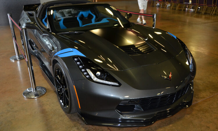 2017 Corvette Grand Sport Collector Edition In Watkins Glen Gray Metallic And Tension Blue Interior.