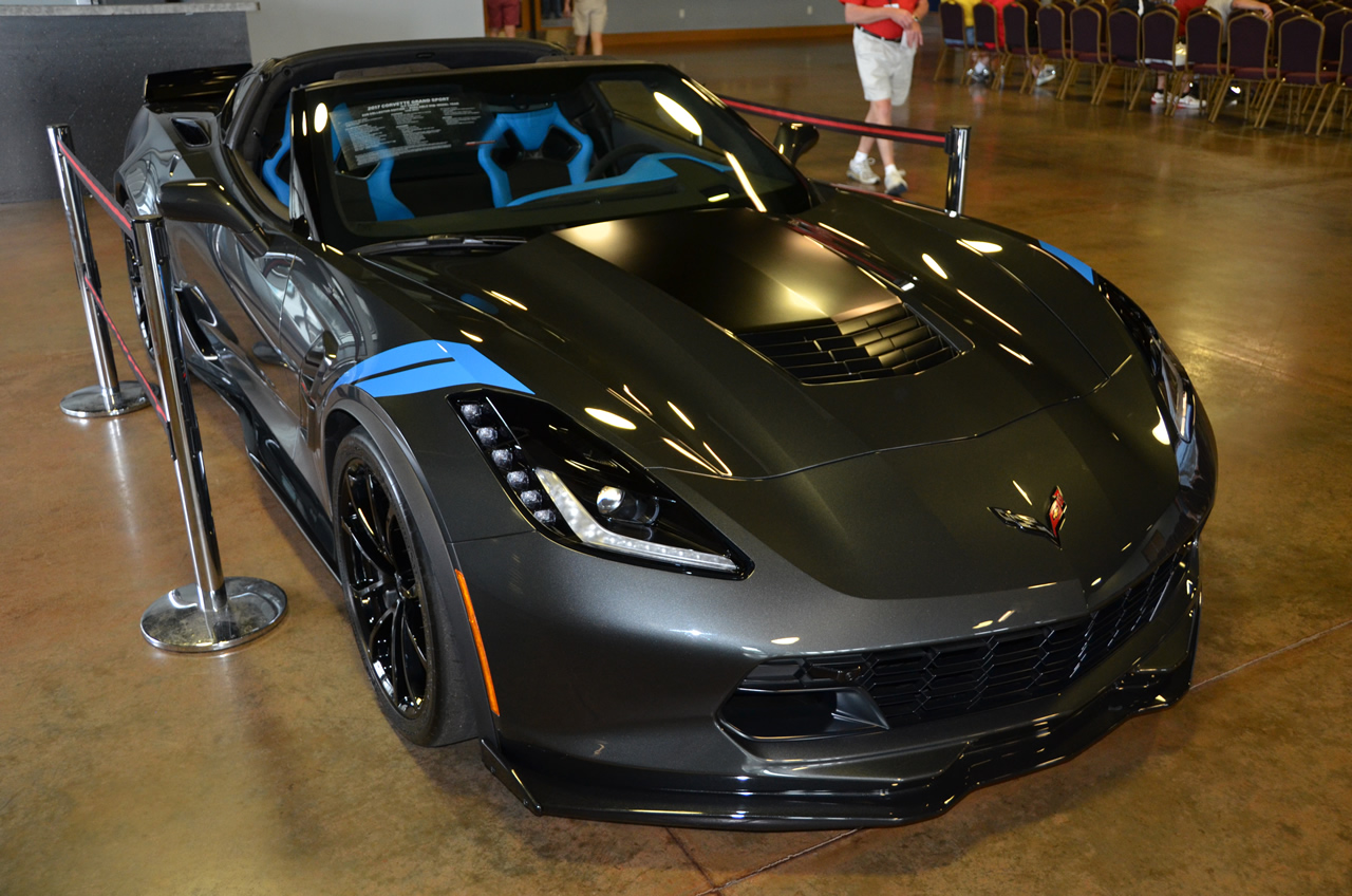 2017 Corvette Grand Sport Collector Edition in Watkins Glen Gray Metallic and Tension Blue interior.