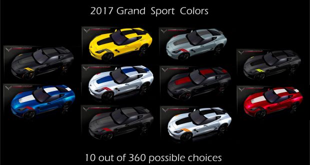 2017 Corvette Grand Sport Colors - 10 out of 360 Choices