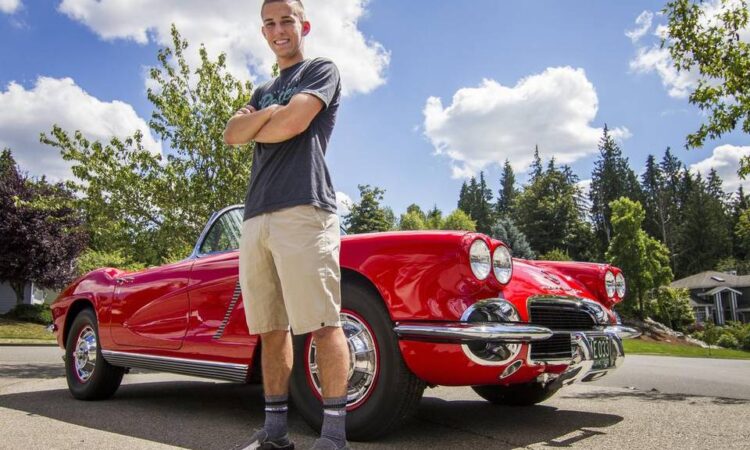 Blake Nelson stands near his 1962 Corvette in the driveway of his family’s home in Puyallup. Nelson inherited the car from his grandfather, Paul Gaetz, after he died from brain cancer in 2009. “It’s cool having something that reminds me of him all the time,” he said. Joshua Bessex jbessex@gateline.com Read more here: http://www.thenewstribune.com/news/local/community/puyallup-herald/ph-news/article90530867.html#storylink=cpy