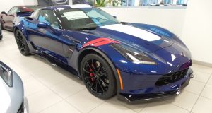 2017 Corvette Grand Sport in Admiral Blue Metallic and the Grand Sport Heritage Package