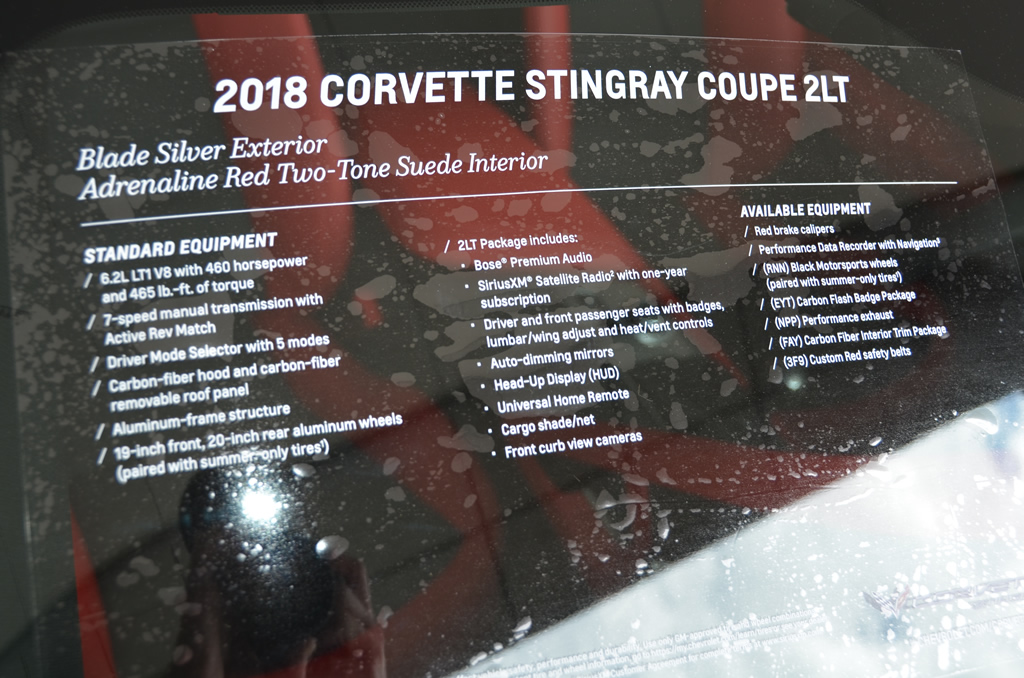 2018 Corvette Stingray Coupe - 2LT