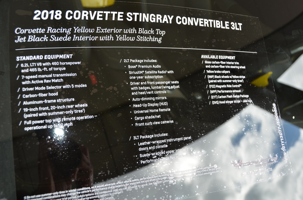 2018 Corvette Stingray Convertible 3LT