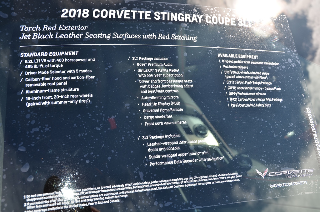 2018 Corvette Stingray Coupe 3LT